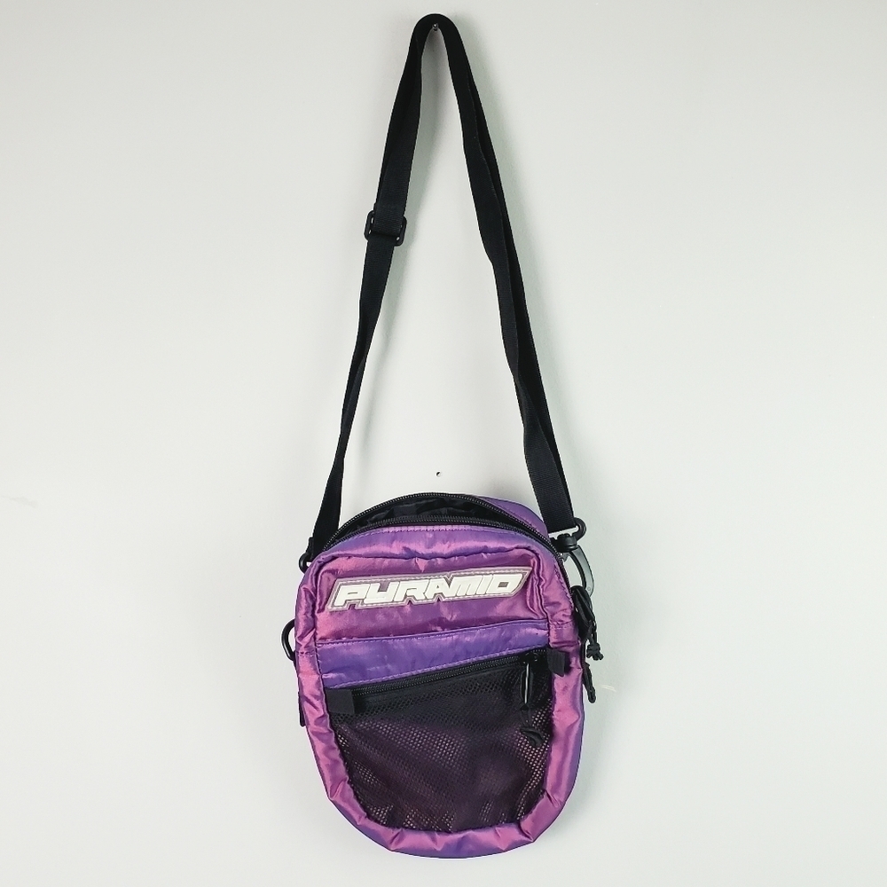 Pyramid Purple Crossbody Small Tech Shoulder Bag